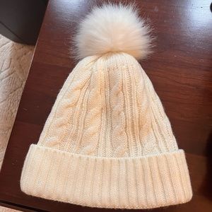 Womens White Winter hat